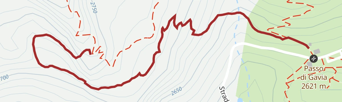 Route map: The "hundred steps" of Monte Gavia